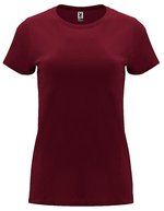 Roly Capri T-Shirt taillierter Schnitt Baumwolle, Heather Grey 58 M, RY6683 – Granato Rosso 57