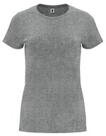 Roly Capri T-Shirt taillierter Schnitt Baumwolle, Heather Grey 58 M, RY6683 – Melange Grigio 58