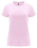 Roly Capri T-Shirt taillierter Schnitt Baumwolle, Heather Grey 58 M, RY6683 – Rosa chiaro 48