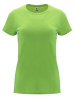 Roly Capri T-Shirt taillierter Schnitt Baumwolle, Heather Grey 58 M, RY6683 – Oasis Verde 114