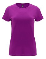 Roly Capri T-Shirt taillierter Schnitt Baumwolle, Heather Grey 58 M, RY6683 – Viola 71