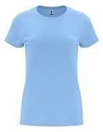 Roly Capri T-Shirt taillierter Schnitt Baumwolle, Heather Grey 58 M, RY6683 – Azzurro cielo 10