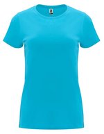 Roly Capri T-Shirt taillierter Schnitt Baumwolle, Heather Grey 58 M, RY6683 – Turchese 12