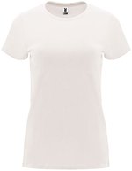 Roly Capri T-Shirt taillierter Schnitt Baumwolle, Heather Grey 58 M, RY6683 – Vintage Bianco 132