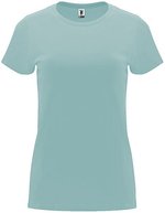 Roly Capri T-Shirt taillierter Schnitt Baumwolle, Heather Grey 58 M, RY6683 – Lavato Blu 126