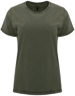Roly T-Shirt Husky Jeans-Look Baumwolle für Damen, Black 02 M, RY6691 – Verde scuro Marrone 38