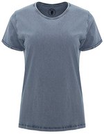 Roly T-Shirt Husky Jeans-Look Baumwolle für Damen, Black 02 M, RY6691 – Jeans Blu 86