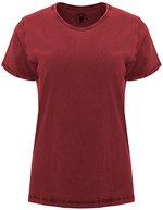 Roly T-Shirt Husky Jeans-Look Baumwolle für Damen, Black 02 M, RY6691 – Granato Rosso 57
