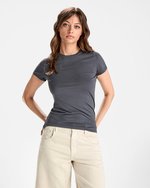 Roly Eco Goldenes Bio-Baumwoll T-Shirt, tailliert, White 01 S, RY6696 – Bild 1