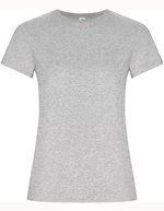 Roly Eco Goldenes Bio-Baumwoll T-Shirt, tailliert – Heather Grey 58