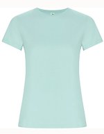 Roly Eco Goldenes Bio-Baumwoll T-Shirt, tailliert – Mint 98