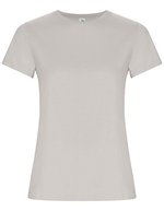 Roly Eco Goldenes Bio-Baumwoll T-Shirt, tailliert, White 01 S, RY6696 – Opal 160