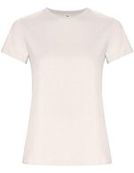 Roly Eco Goldenes Bio-Baumwoll T-Shirt, tailliert, White 01 S, RY6696 – Vintage White 132