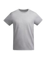 Roly Eco Bio-Baumwolle T-Shirt Breda mit Rundhals, White 01 M, RY6698 – Melange Grigio 58