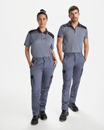 Roly Workwear Roly Trooper Twill-Hosen mit Taschen, Black 02/Red 60 38, RY8408 – Bild 1