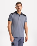 Roly Workwear Kurzarm-Poloshirt Samurai mit Kontrastdetails, Black 02/Red 60 S, RY8410 – Bild 2