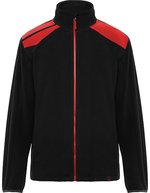 Fleece Jacke Terrano mit Reißverschlusstaschen – Black 02/Red 60