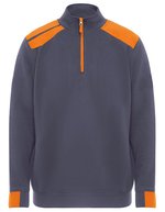 Troyer Sweatshirt Maverick mit Reißverschluss – Lead 23/Orange 31