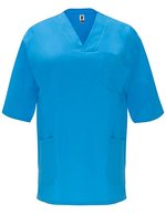 Panacea Schlupfkasack Baumwoll-Twill V-Ausschnitt – Blue Danube 110
