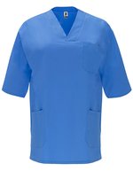 Panacea Schlupfkasack Baumwoll-Twill V-Ausschnitt – Lab Blue 44