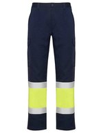 Naos Multitaschen-Hose in Neonfarben – Navy Blue 55/Fluor Yellow 221