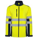 Roly Workwear Antares Softshell-Jacke mit Mikrofleece, Garden Green 52/Fluor Yellow 221 S, RY9303 – Bild 3
