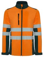 Antares Softshell-Jacke mit Mikrofleece – Navy Blue 55/Fluor Orange 223
