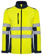 Antares Softshell-Jacke mit Mikrofleece – Navy Blue 55/Fluor Yellow 221