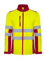 Antares Softshell-Jacke mit Mikrofleece – Red 60/Fluor Yellow 221