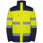 Roly Workwear Epsylon Parka with Reflective Details, Garden Green 52/Fluor Yellow 221 S, RY9304 – image 3