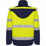 Roly Workwear Epsylon Parka with Reflective Details, Garden Green 52/Fluor Yellow 221 S, RY9304 – image 4