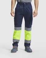 Roly Workwear Hi-Viz Kontrasthose Daily Stretch, Garden Green 52/Fluor Yellow 221 38, RY9312 – Bild 1
