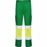 Roly Workwear Hi-Viz Kontrasthose Daily Stretch, Garden Green 52/Fluor Yellow 221 38, RY9312 – Bild 3
