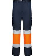 Hi-Viz Kontrasthose Daily Stretch – Navy Blue 55/Fluor Orange 223