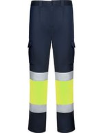 Hi-Viz Kontrasthose Daily Stretch – Navy Blue 55/Fluor Yellow 221