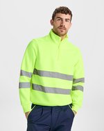 Roly Workwear Hi-Viz Sweatshirt Spica mit Reißverschluss, Fluor Yellow 221 S, RY9314 – Bild 1