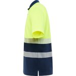Roly Workwear Atmungsaktives Polo Shirt Vega mit Warnstreifen, Navy Blue 55/Fluor Yellow 221 S, RY9315 – Bild 5
