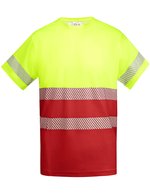 Roly Workwear Sicherheits-T-Shirt Tauri mit Reflektoren, Fluor Orange 223 M, RY9317 – Rosso 60/Fluor Giallo 221