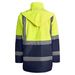 Roly Workwear Sichtbare Arbeitsjacke Merak mit Kapuze, Fluor Yellow 221 S, RY9320 – Bild 4