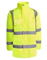 Sichtbare Arbeitsjacke Merak mit Kapuze – Fluor Yellow 221