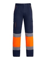 Gefütterte Arbeitshose Enix mit Fleece – Navy Blue 55/Fluor Orange 223