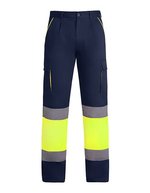 Gefütterte Arbeitshose Enix mit Fleece – Navy Blue 55/Fluor Yellow 221