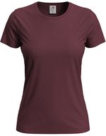Fitted T-Shirt aus ringgesponnener Baumwolle – Bordeaux