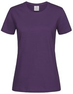 Fitted T-Shirt aus ringgesponnener Baumwolle – Deep Berry