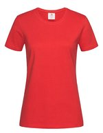 Stedman® Comfort-T 185 Damen T-Shirt Baumwolle, White S, S2160 – Scarlatto Rosso