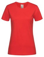 Stedman® Bio-Baumwolle Fitted T-Shirt Rundhalschnitt, Black Opal XS, S2620 – Scarlatto Rosso