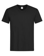 Klassisches V-Neck T-Shirt aus Baumwolle – Black Opal
