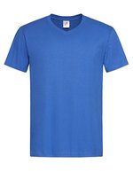 Klassisches V-Neck T-Shirt aus Baumwolle – Bright Royal