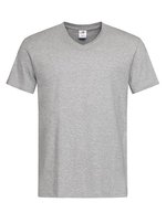 Stedman® Klassisches V-Neck T-Shirt aus Baumwolle, Orange XL, S270 – Grigio Melange