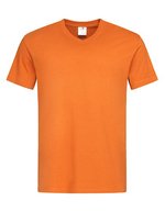 Klassisches V-Neck T-Shirt aus Baumwolle – Orange